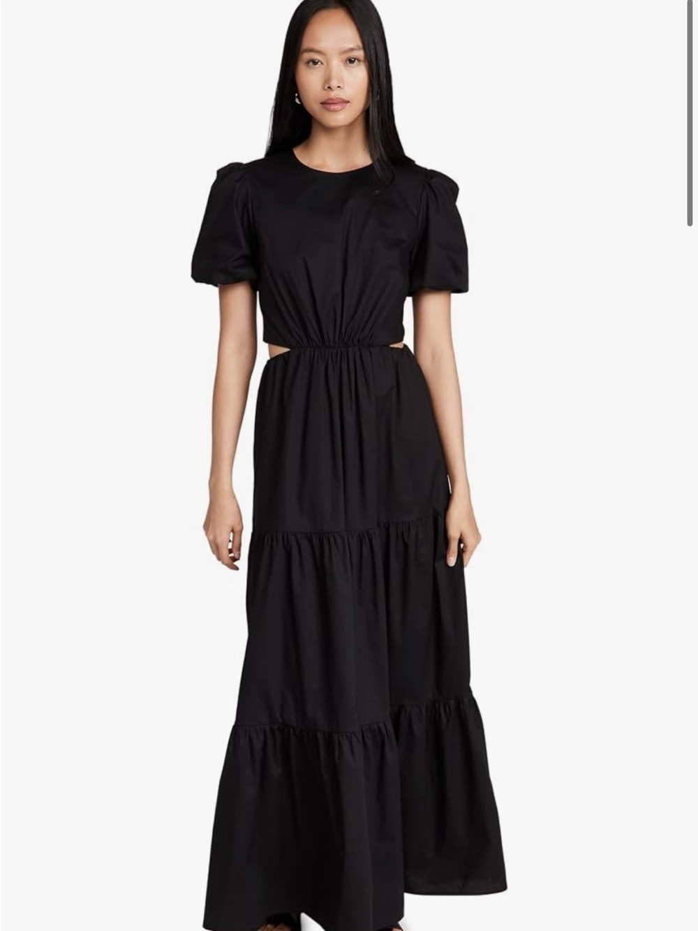 Wayf -  Puff-Sleeve Tiered Maxi Dress